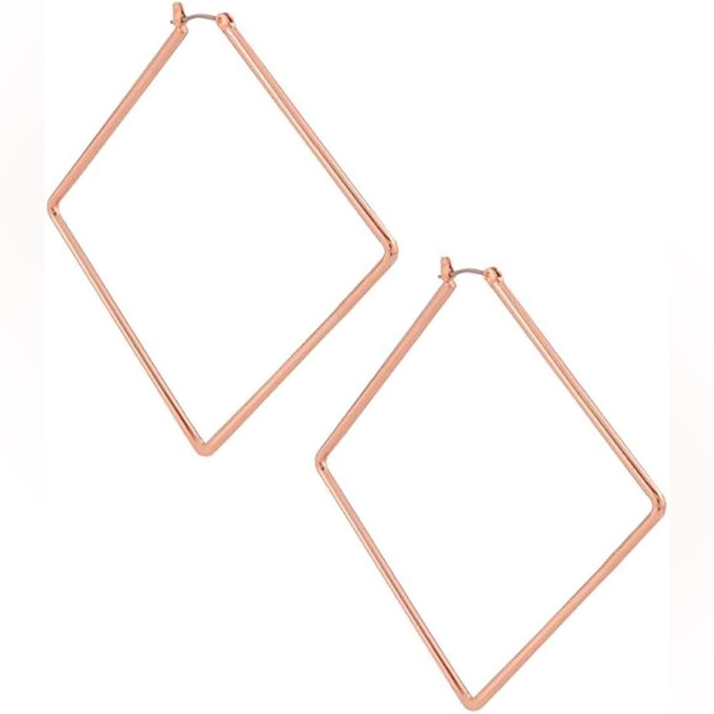 Uncommon James Rose Gold Girl Boss Hoop Earrings - Picture 2 of 3